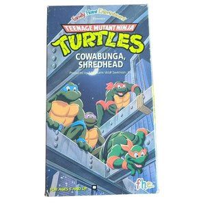 F.H.E. 1990 Teenage Mutant Ninja Turtles VHS Video Tape Cowabunga Shredhead TMNT